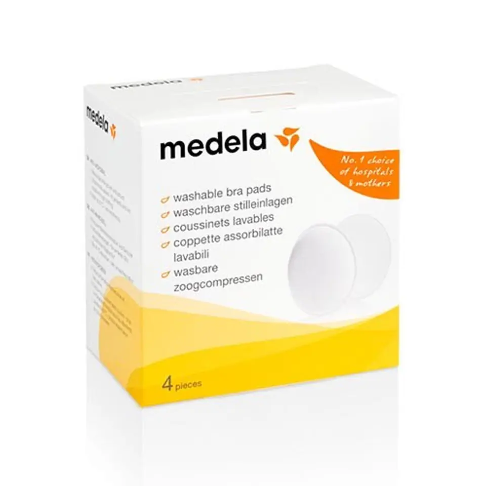 ⁨MEDELA Wkładki laktacyjne wielorazowe, miękkie, bawełniane i chłonne, 4 szt.⁩ w sklepie Wasserman.eu