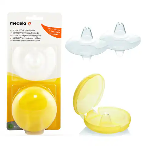 ⁨Medela Contact-L Nakładki na brodawki dla karmiących matek⁩ w sklepie Wasserman.eu