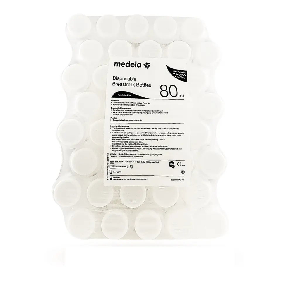Medela butelka jednorazowa - 40szt-80 ml Jednorazowe butelki do odciągania i przechowywania pokarmu w sklepie Wasserman.eu