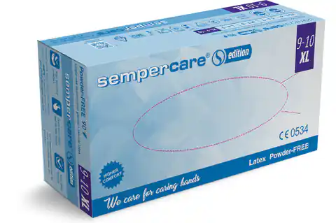 ⁨Sempercare EDITION rękawice lateksowe PF r. XL Rękawice diagnostyczne lateksowe bezpudrowe 100 szt⁩ w sklepie Wasserman.eu