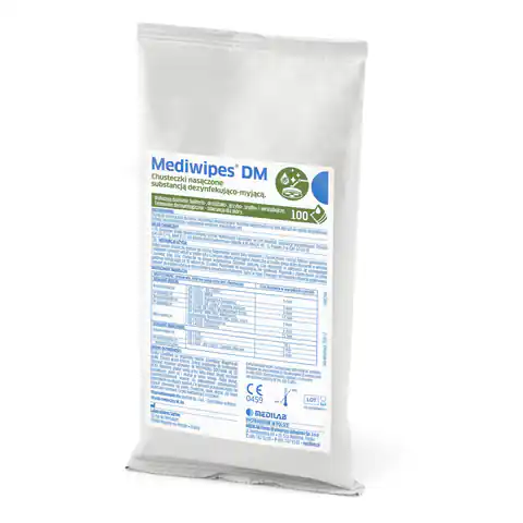 ⁨MEDIWIPES DM-100szt. tuba Medilab  Chusteczki do dezynfekcji oraz mycia delikatnych małych powierzchni⁩ w sklepie Wasserman.eu