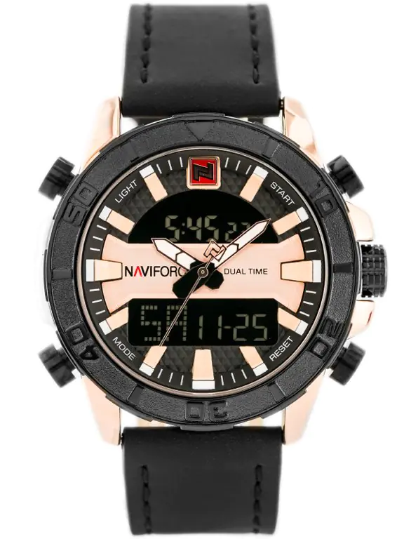 ⁨ZEGAREK MĘSKI NAVIFORCE - NF9114 (zn046d) - black/rosegold⁩ w sklepie Wasserman.eu