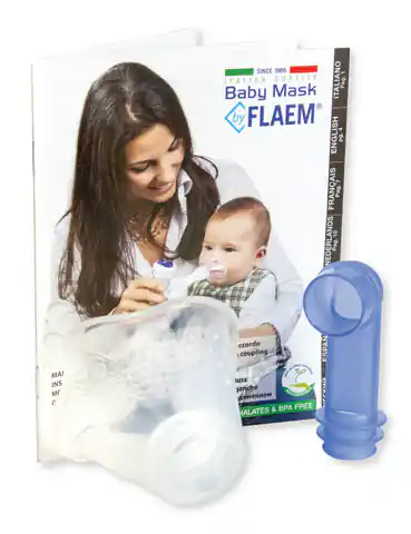 ⁨Flaem Baby Mask Maska dla noworodków 0-1 miesiąca Silikonowa maseczka do nebulizacji, do inhalatora Flaem⁩ w sklepie Wasserman.eu