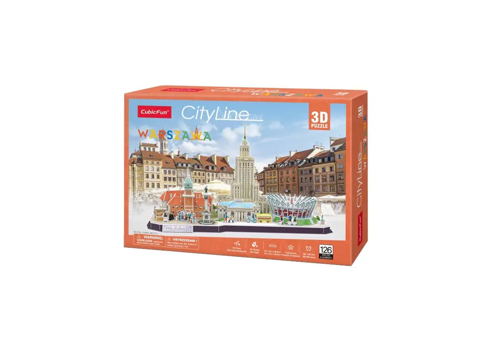 ⁨CUBIC FUN CITY LINE 306-20271 3D PUZZLE - WARSAW⁩ at Wasserman.eu