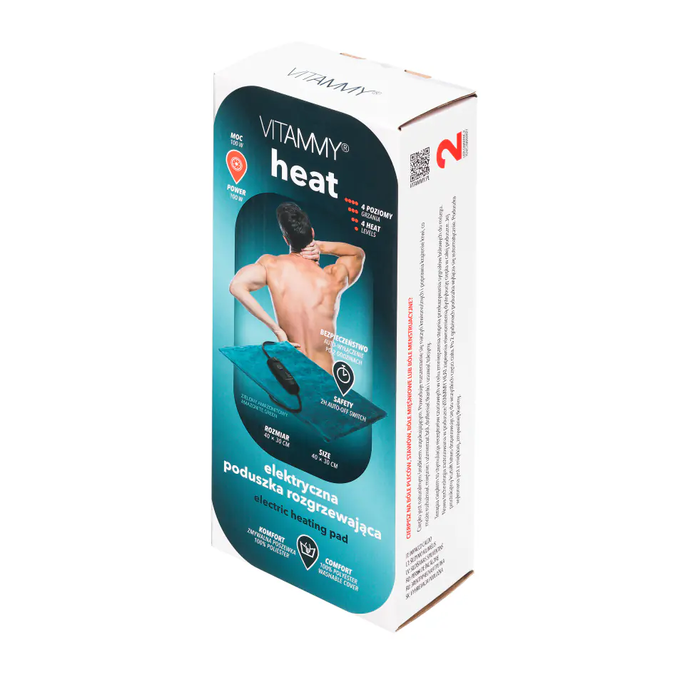 ⁨VITAMMY HEAT AMAZONITE GREEN Elektryczna poduszka rozgrzewająca z regulacją temperatury⁩ w sklepie Wasserman.eu