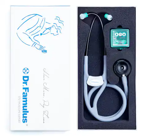 ⁨NOVAMA EXPERT DR520 - POMARAŃCZOWY Stetoskop Premium z klasyczną dwutonową głowicą kardiologiczną i silikonowym przewodem⁩ w sklepie Wasserman.eu