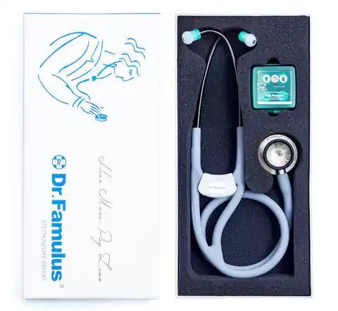 ⁨Novama Expert DR520D - JASNY FIOLET Stetoskop Premium z klasyczną dwutonową głowicą kardiologiczną z funkcją strojenia dźwięku i silikonowym przewodem⁩ w sklepie Wasserman.eu