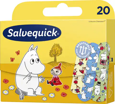 ⁨Salvequick Moomin patches for children 20pcs.⁩ at Wasserman.eu