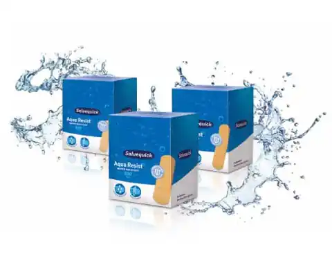 ⁨Salvequick Aqua Resist waterproof patches size S 100pcs.⁩ at Wasserman.eu