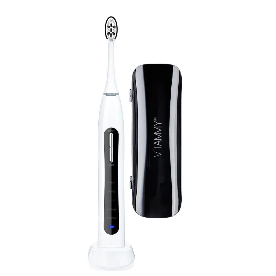 ⁨VITAMMY ONYX Szczoteczka soniczna do zębów z polerowaniem i 5 trybami, 96000 drg/min⁩ w sklepie Wasserman.eu