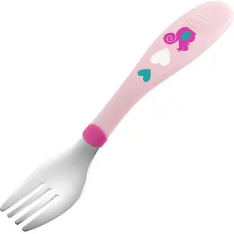 ⁨Chicco Metal Cutlery Metal Cutlery 18m+ Pink⁩ at Wasserman.eu