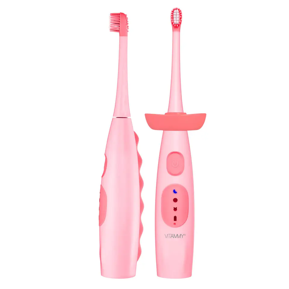⁨VITAMMY DINO / PINK Szczoteczka soniczna do zębów dla dzieci 6+, wyciszona obudowa⁩ w sklepie Wasserman.eu