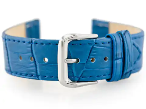 ⁨Pasek skórzany do zegarka W41 - niebieski - 18mm⁩ w sklepie Wasserman.eu