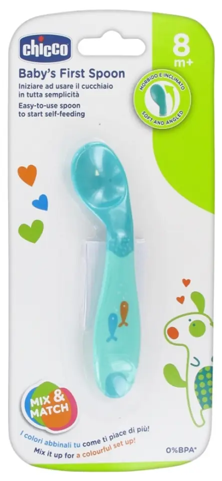 ⁨Chicco Baby's First Spoon 8m+ Blue⁩ at Wasserman.eu