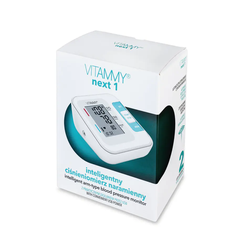 ⁨VITAMMY NEXT 1 Ciśnieniomierz naramienny automatyczny, wykrywanie arytmii⁩ w sklepie Wasserman.eu