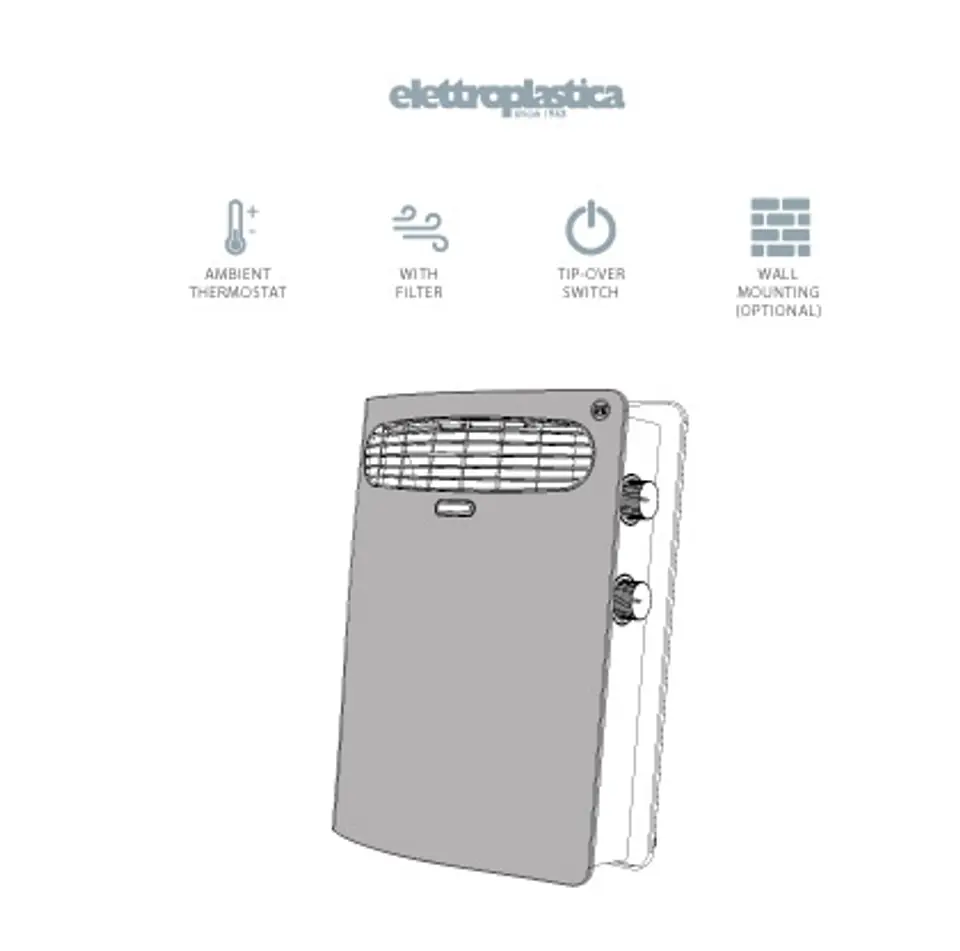 ⁨EMED SUPRA TL152 Termowentylator BOOK1, farelka 2000W, zabezpieczenia⁩ w sklepie Wasserman.eu