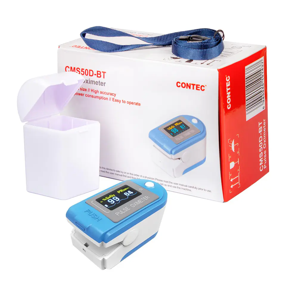 ⁨CONTEC CMS50D-BT Pulsoksymetr napalcowy, Bluetooth, automatyczne wyłączanie⁩ w sklepie Wasserman.eu