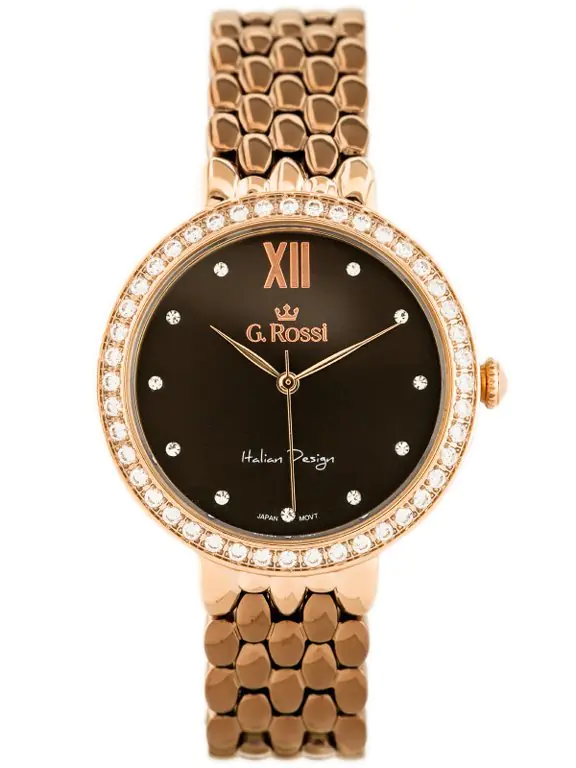 ZEGAREK G. ROSSI - 11775B (zg769f) rose gold/brown + BOX w sklepie Wasserman.eu