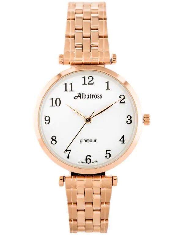 ⁨ZEGAREK DAMSKI ALBATROSS Glamour ABBB97 (za537c) rose gold/white⁩ w sklepie Wasserman.eu