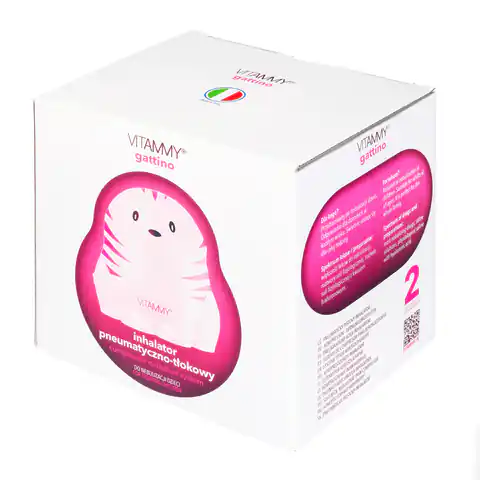 ⁨VITAMMY GATTINO A1503 Pink Inhalator dla dzieci w wesołym kształcie kotka⁩ w sklepie Wasserman.eu