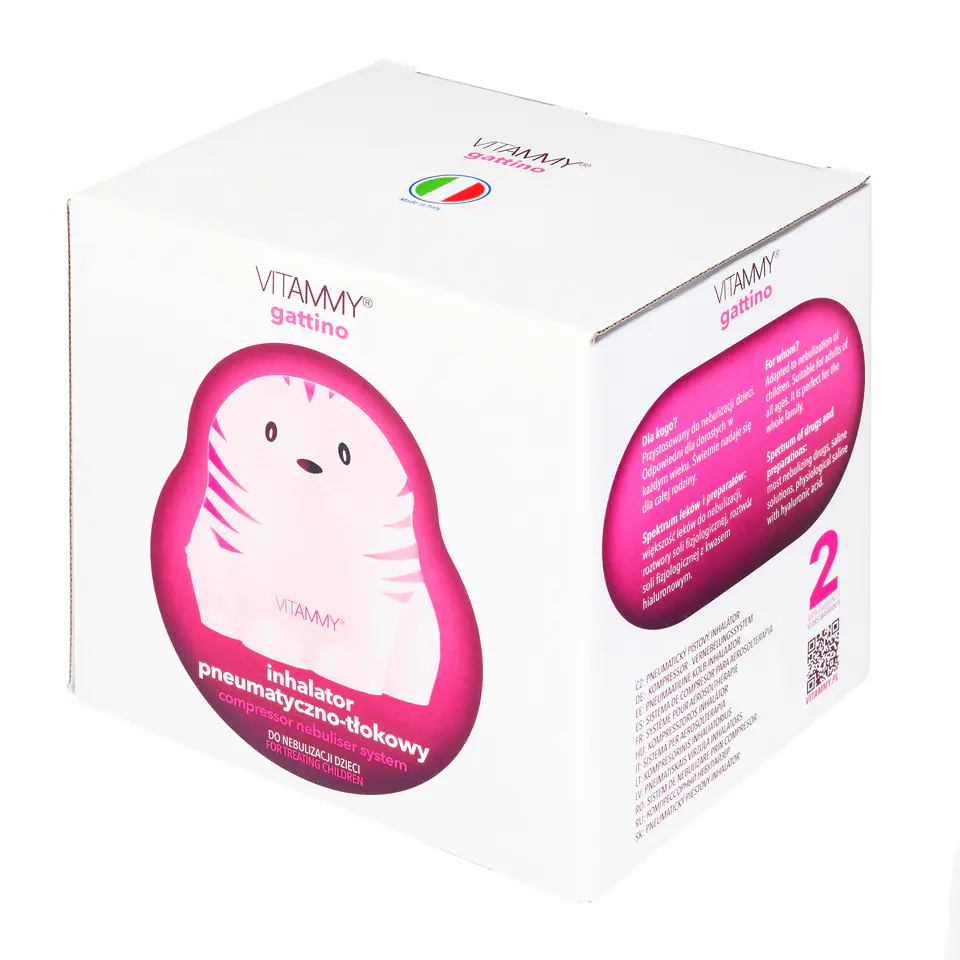 VITAMMY GATTINO A1503 PINK Inhalator dla dzieci w wesołym kształcie kotka w sklepie Wasserman.eu