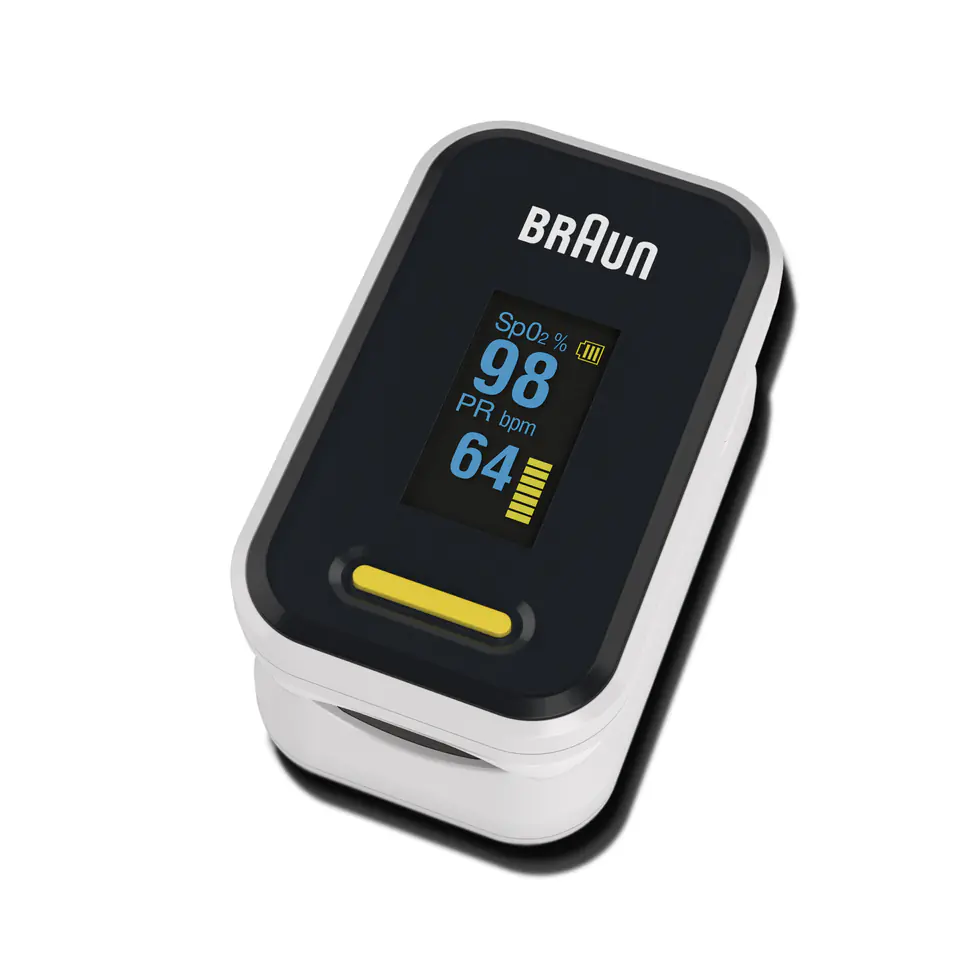 ⁨BRAUN PULSE OXIMETER 1 Pulsoksymetr medyczny OLED, dokładny pomiar SpO2 i tętna⁩ w sklepie Wasserman.eu