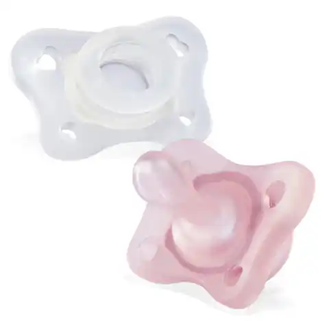 ⁨Chicco PhysioForma Silicone Soother Mini Soft 0-2m Girl 2pcs⁩ at Wasserman.eu