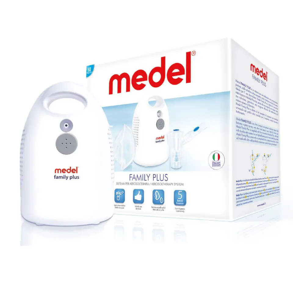 MEDEL FAMILY PLUS Inhalator z nebulizatorem Jet Rhino do oczyszczania zatok w sklepie Wasserman.eu