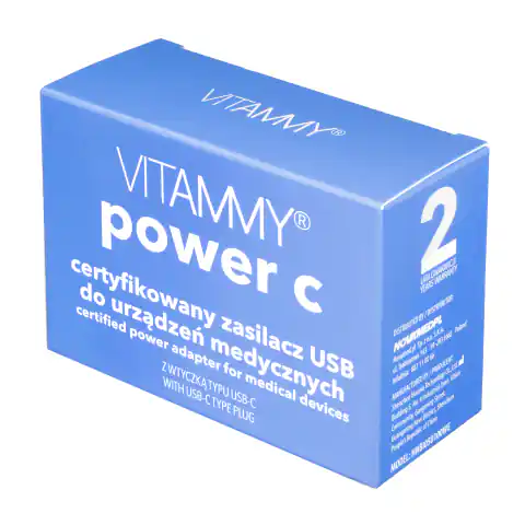 ⁨VITAMMY POWER C Certyfikowany zasilacz USB C do ciśnieniomierzy NEXT 2/2+ 3 4/4+ 6, 7 i 8+ basic⁩ w sklepie Wasserman.eu