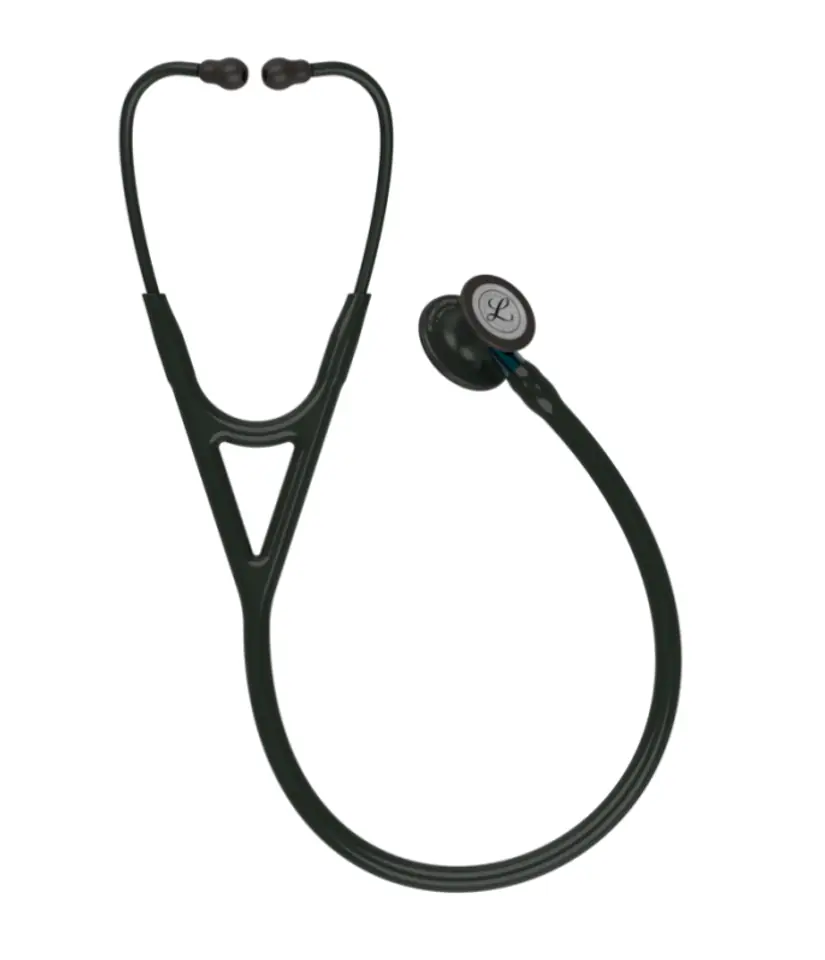 ⁨Stetoskop Littmann Cardiology IV 6201 Stetoskop kardiologiczny Black-Finish, przewód - czarny, trzonek niebieski⁩ w sklepie Wasserman.eu