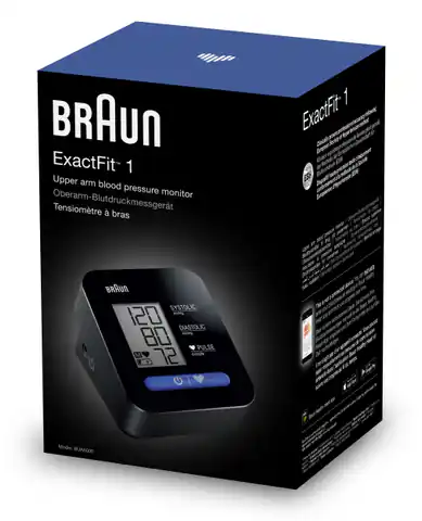 ⁨Braun ExactFit™ 1 BUA5000 ALL BLACK Łatwy w obsłudze, precyzyjny ciśnieniomierz naramienny w wersji czarnej⁩ w sklepie Wasserman.eu