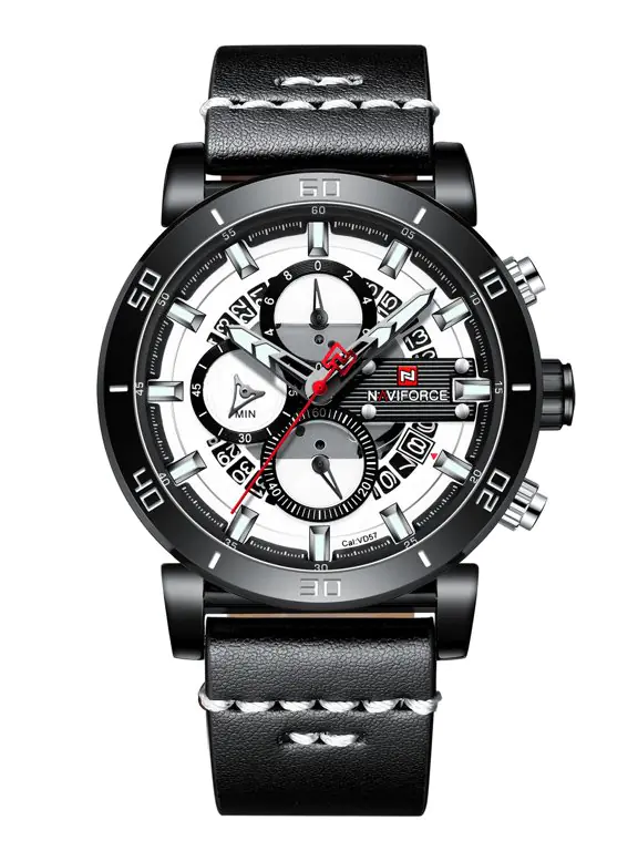 ZEGAREK MĘSKI NAVIFORCE - NF9131 (zn086a) black/w. + BOX w sklepie Wasserman.eu