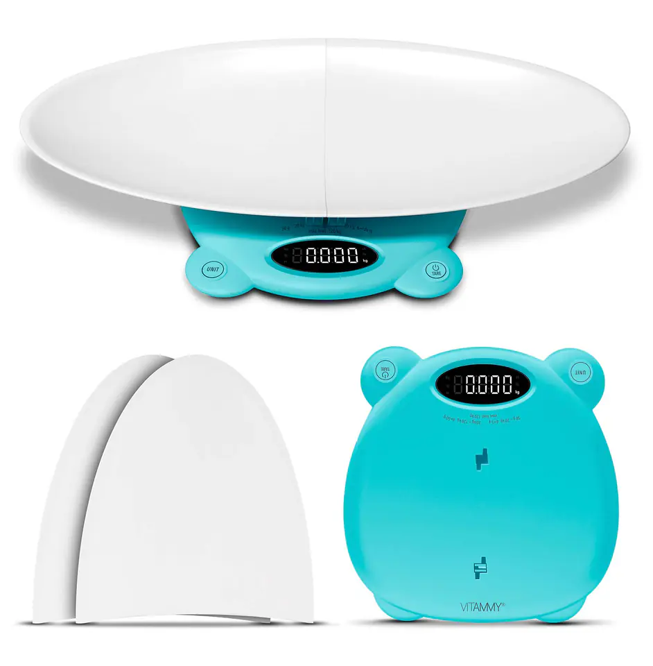 ⁨VITAMMY BABYCINNO TURQUOISE Elektroniczna Waga noworodkowo-niemowlęco-dziecięca⁩ w sklepie Wasserman.eu