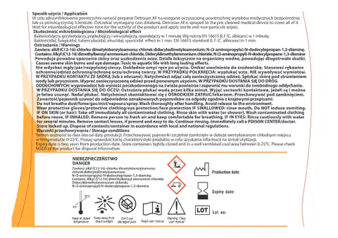 ⁨Detrosan AF - 750 ml  Bezalkoholowy preparat do szybkiej dezynfekcji powierzchni i wyrobów medycz.⁩ w sklepie Wasserman.eu