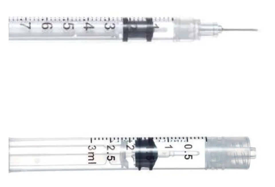 ⁨Strzykawka bezpieczna SOL-CARE do tuberkuliny z  igłą 1ml 27G 1/2" 0,4 x 12, 5 mm Sol-Millennium op. 100 szt.⁩ w sklepie Wasserman.eu