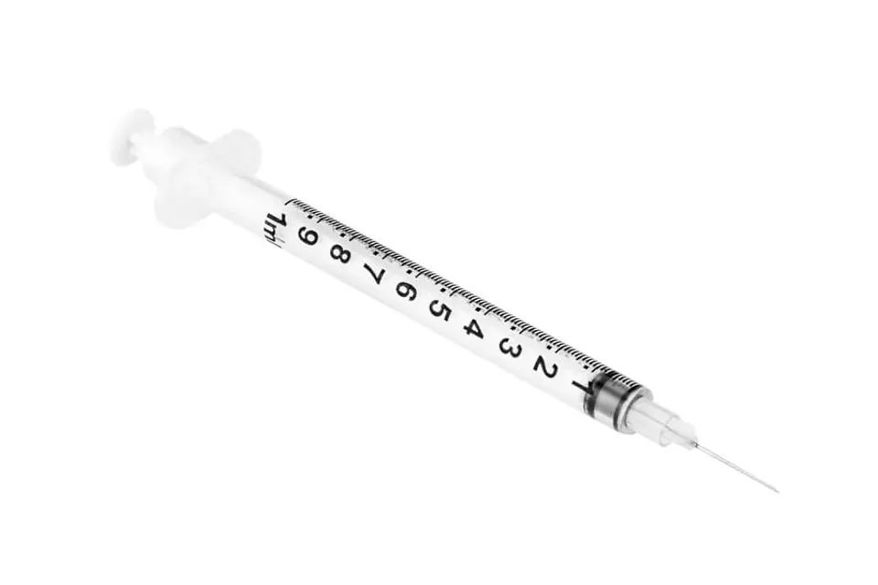 ⁨SOL-M 1 ml Strzykawka tuberkulinowa Luer z wtopioną igłą, skala co 0,01 ml, 100 szt.⁩ w sklepie Wasserman.eu