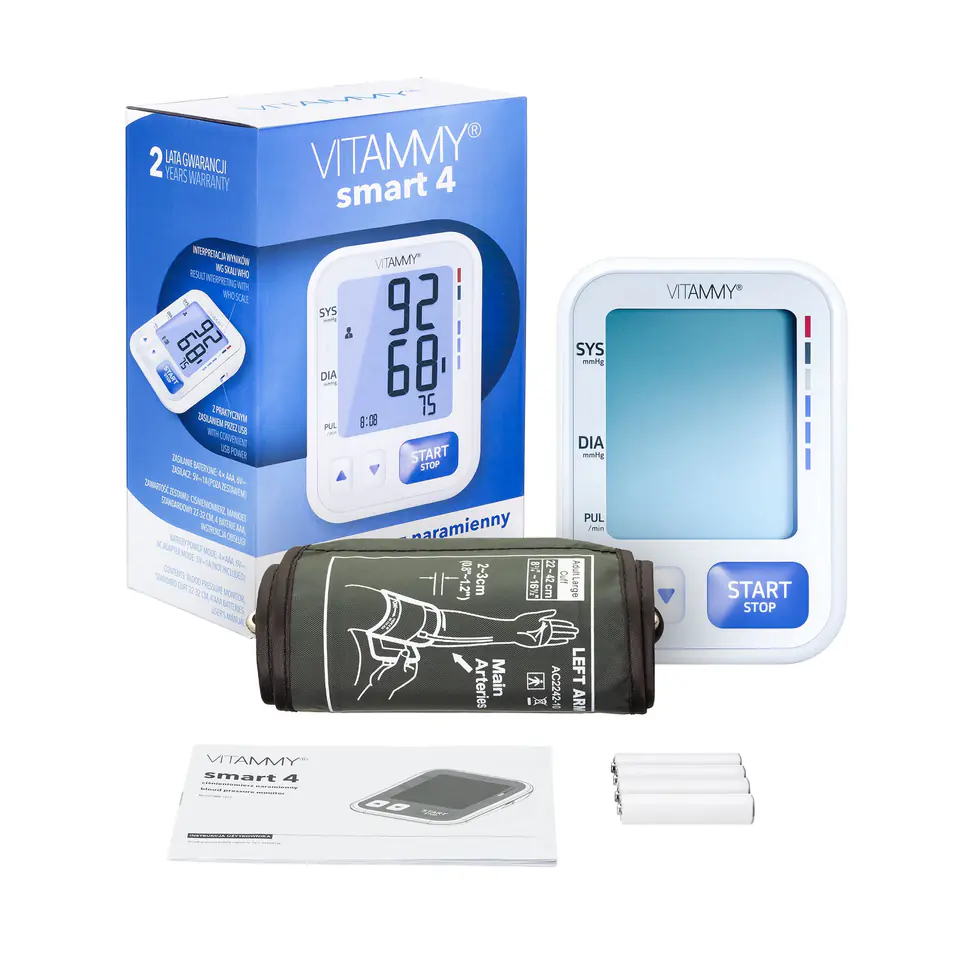 ⁨VITAMMY SMART 4 Ciśnieniomierz naramienny, wykrywanie arytmii, pamięć 2x60⁩ w sklepie Wasserman.eu