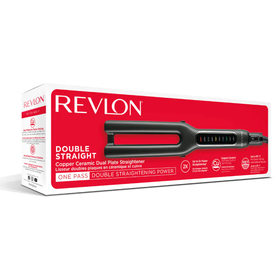 ⁨Revlon RVST2204E Straightening iron Warm Black⁩ at Wasserman.eu