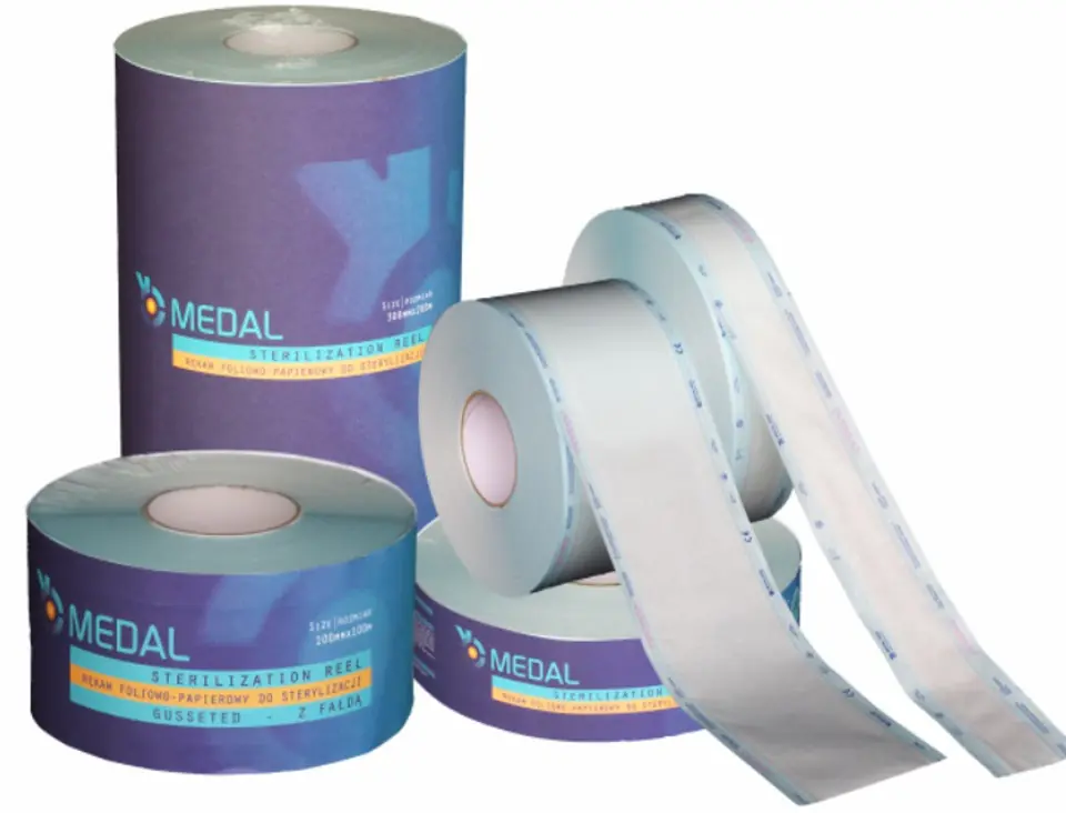 MEDAL 120 mm x 200 m Rękaw do autoklawu foliowo-papierowy do sterylizacji, 1 wskaźnik w sklepie Wasserman.eu