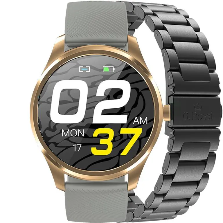 ⁨SMARTWATCH MĘSKI G. Rossi SW012-5 gold/gray + dodatkowa BRANSOLETA (sg007e)⁩ w sklepie Wasserman.eu