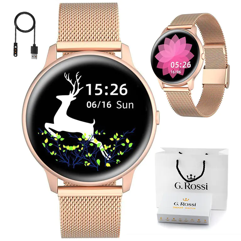 ⁨SMARTWATCH DAMSKI G. Rossi SW015-4 rosegold (sg010d)⁩ w sklepie Wasserman.eu