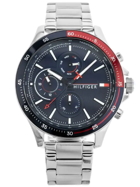 ⁨ZEGAREK MĘSKI TOMMY HILFIGER 1791718 BANK (zf022a)⁩ w sklepie Wasserman.eu