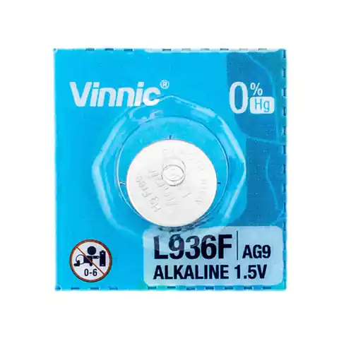 ⁨Bateria alkaliczna Vinnic LR936/380/AG9⁩ w sklepie Wasserman.eu