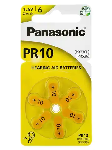 ⁨Bateria słuchowa Panasonic PR10 - komplet 6szt.⁩ w sklepie Wasserman.eu