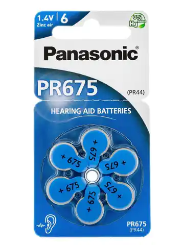 ⁨Bateria słuchowa Panasonic PR675 - komplet 6szt.⁩ w sklepie Wasserman.eu