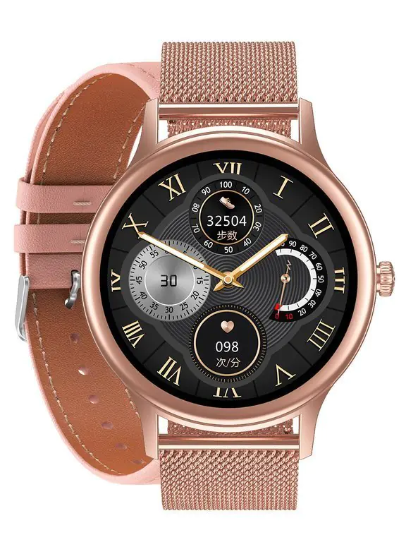 ⁨SMARTWATCH DAMSKI PACIFIC 18-1 - BRANSOLETA + PASEK: Rosegold / Różowy (sy015a)⁩ w sklepie Wasserman.eu