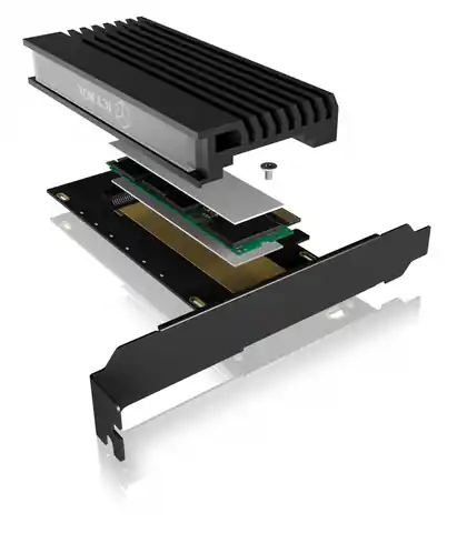 ⁨Karta PCIe z gniazdem M.2 M-Key dla jednego dysku SSD M.2 NVMe IB-PCI214M2-HSL⁩ w sklepie Wasserman.eu
