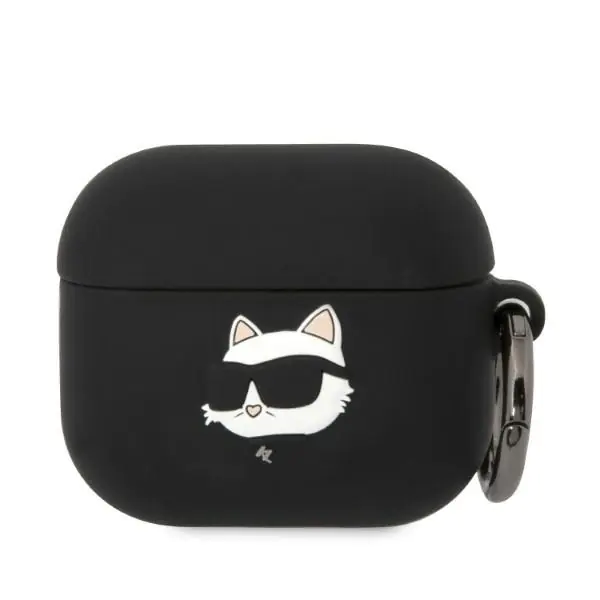 ⁨Karl Lagerfeld KLA3RUNCHK AirPods 3 cover czarny/black Silicone Choupette Head 3D⁩ w sklepie Wasserman.eu