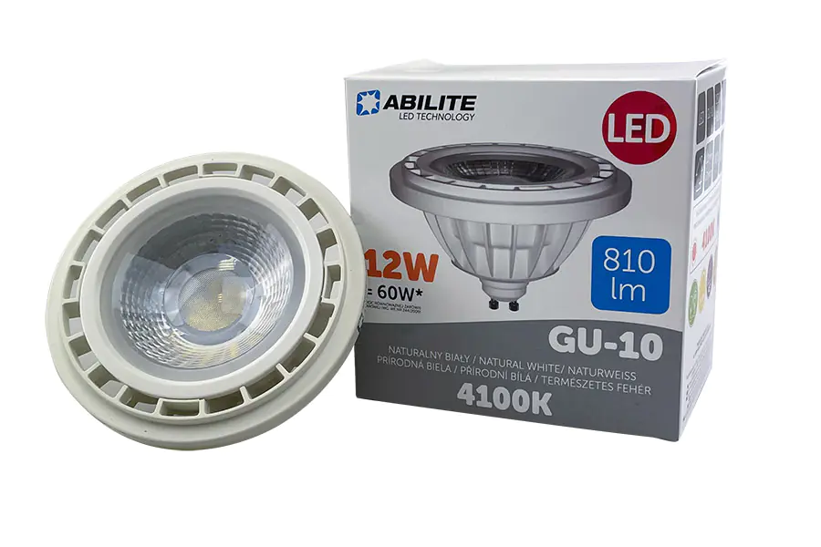 ⁨LED BULB ABILITE HEADLAMP B.NATURAL GU10 12W/230V 810LM 45° AR111⁩ at Wasserman.eu