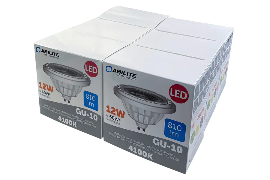 ⁨LED BULB ABILITE HEADLAMP B.NATURAL GU10 12W/230V 810LM 45° AR111 /6-pack⁩ at Wasserman.eu